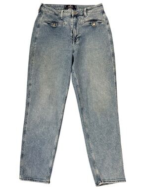 Hollister Ultra High Rise Mom Jeans Light Wash 11L 30x29 Fits 28x27